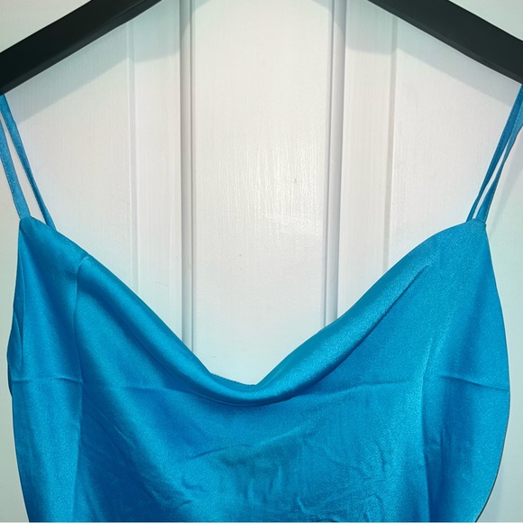 Blue Maxi Slip Dress - Picture 4 of 6